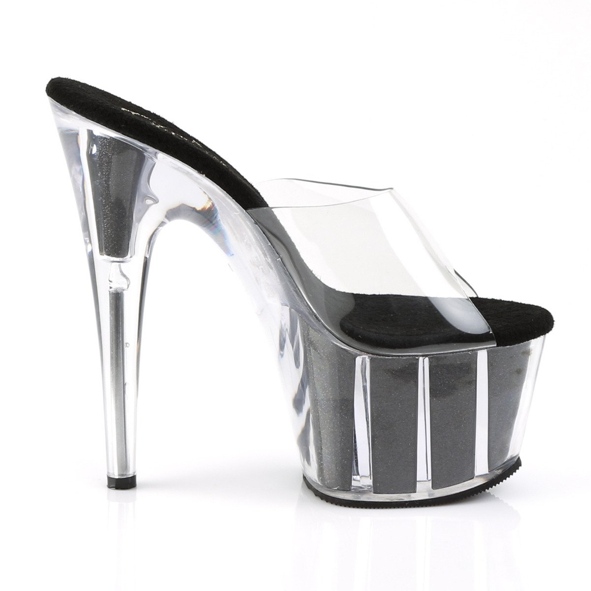 Pleaser Adore-701G C/B - Priehľadné sandále na vysokej platforme