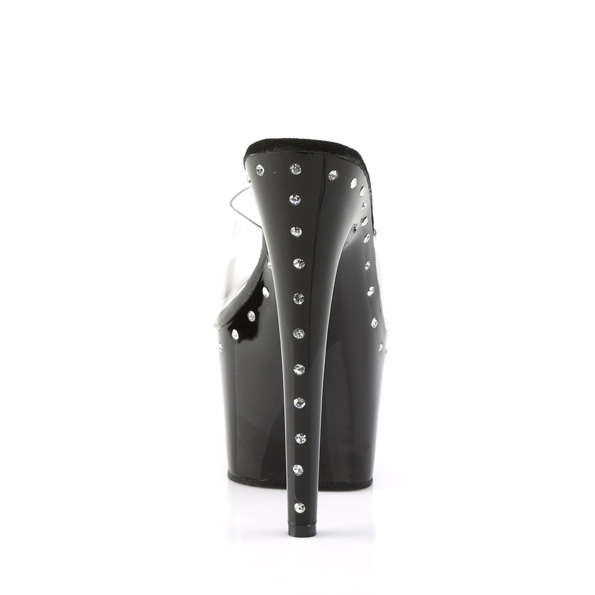 Pleaser Adore-701LS C/B - Priehľadné sandále na vysokej platforme