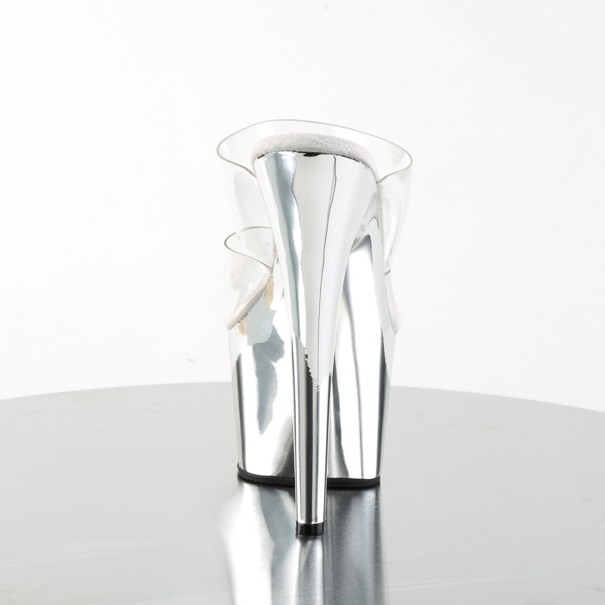 Pleaser Adore-702 C/SCH - Priehľadné sandále na vysokej platforme