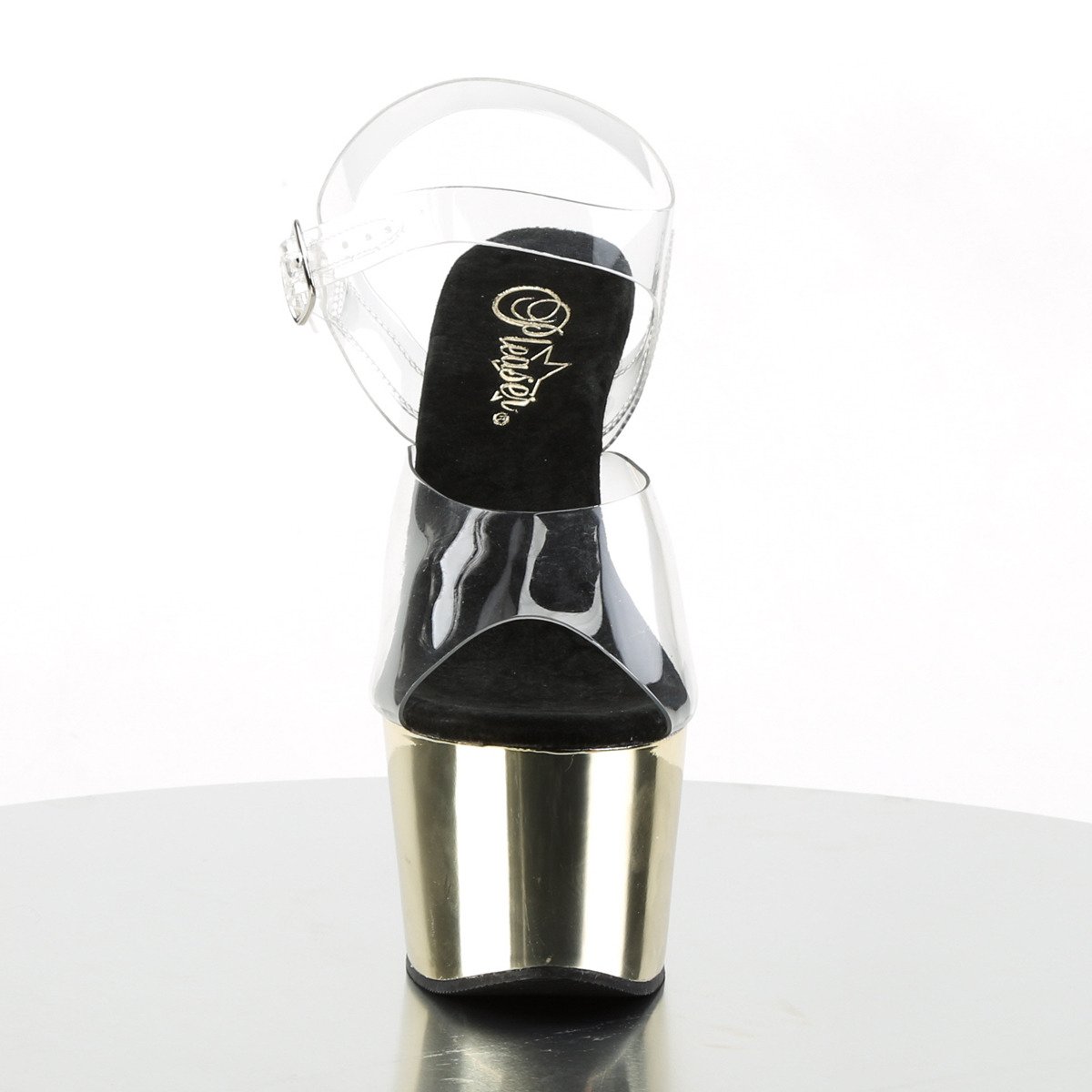 Pleaser Adore-708 C/GCH - Priehľadné sandále na vysokej platforme