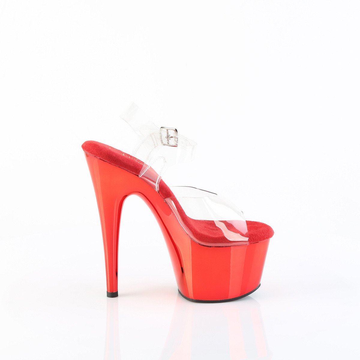 Pleaser Adore-708 C-M/RCH - Priehľadné sandále na vysokej platforme