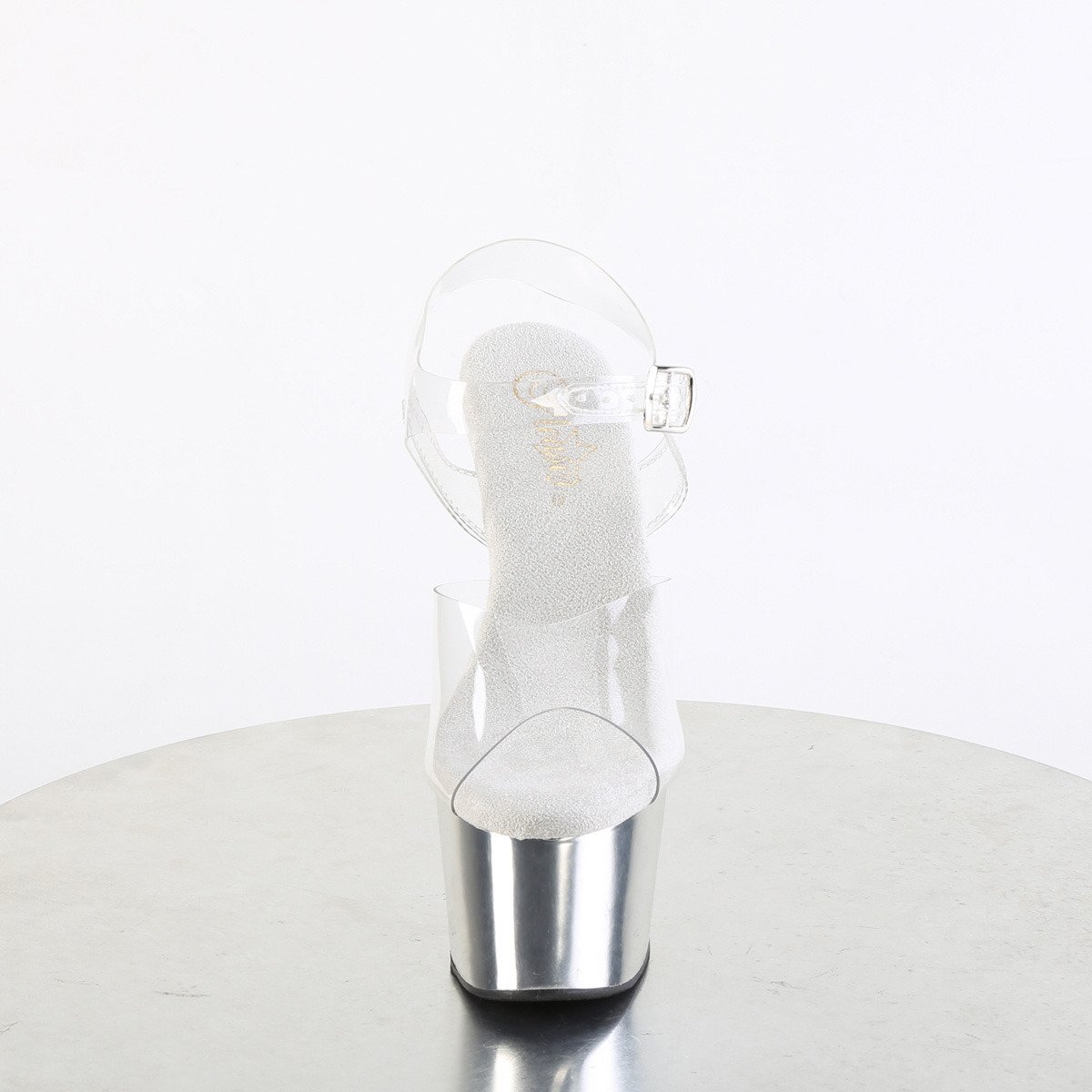 Pleaser Adore-708 C-M/SCH - Priehľadné sandále na vysokej platforme