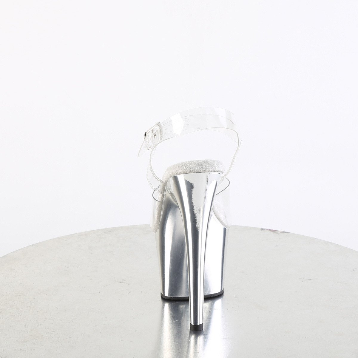 Pleaser Adore-708 C-M/SCH - Priehľadné sandále na vysokej platforme