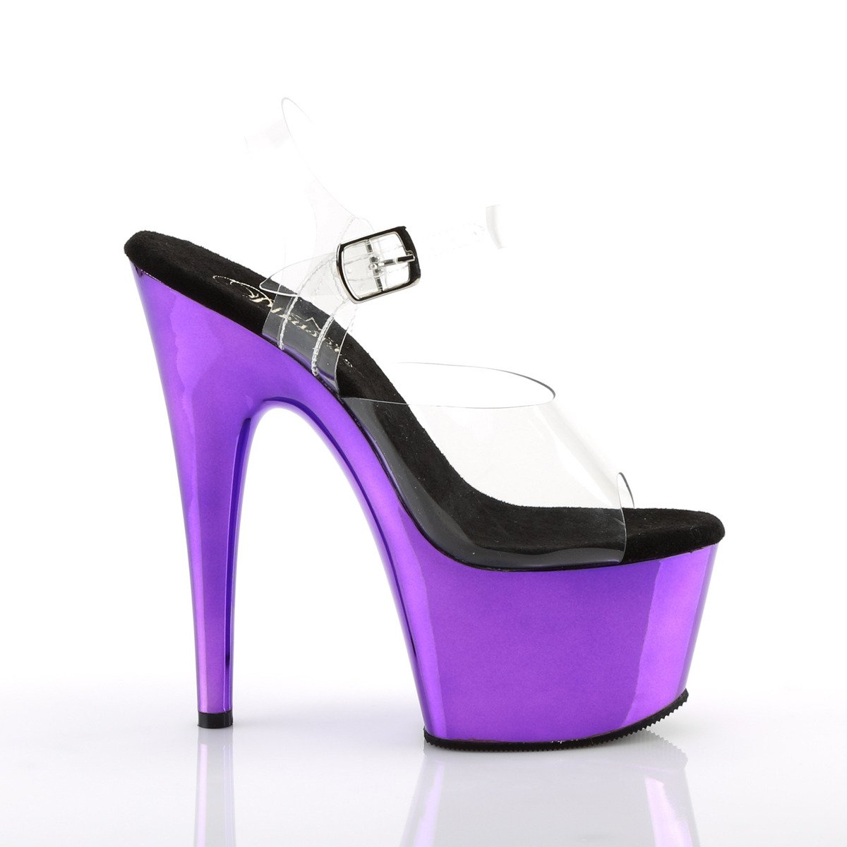 Pleaser Adore-708 C/PPCH - Priehľadné sandále na vysokej platforme
