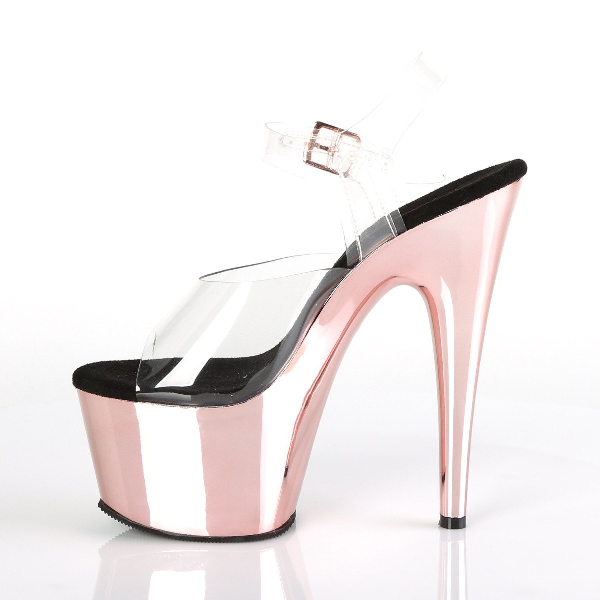 Pleaser Adore-708 C/ROGLDCH - Priehľadné sandále na vysokej platforme
