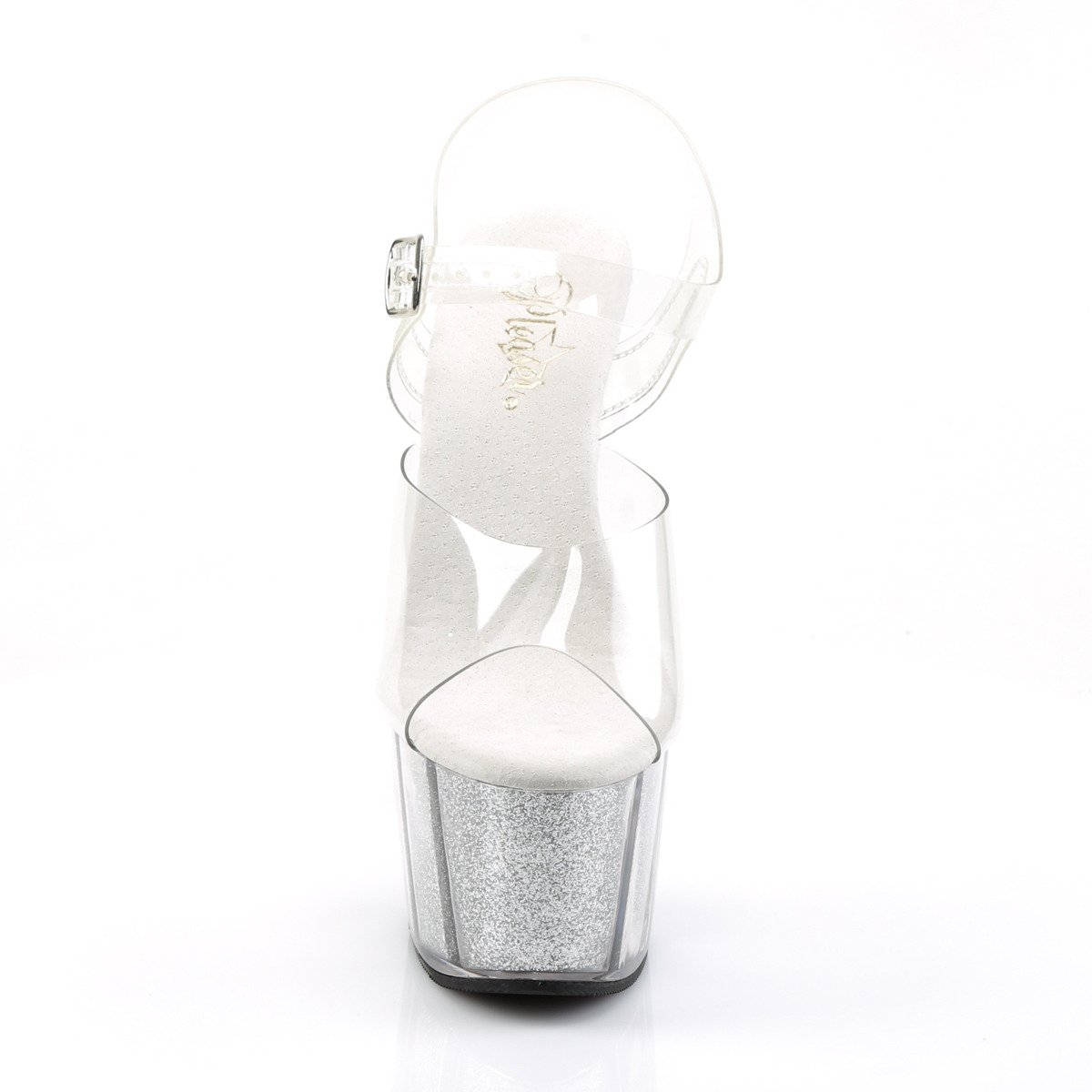 Pleaser Adore-708G C/S - Priehľadné sandále na vysokej platforme