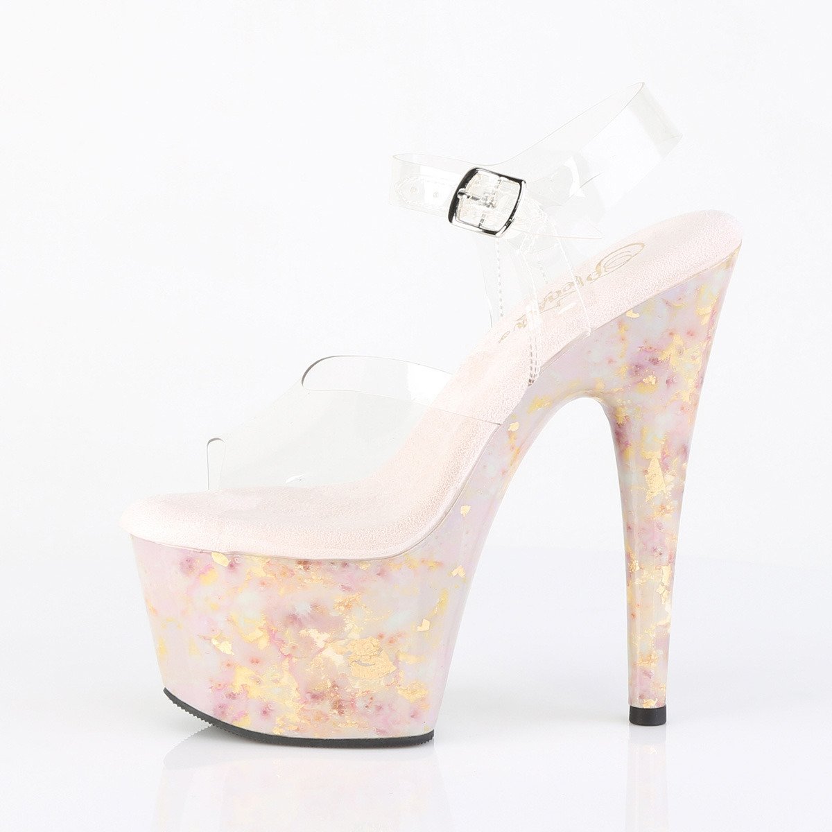 Pleaser Adore-708MB C/BH-G - Priehľadné sandále na vysokej platforme