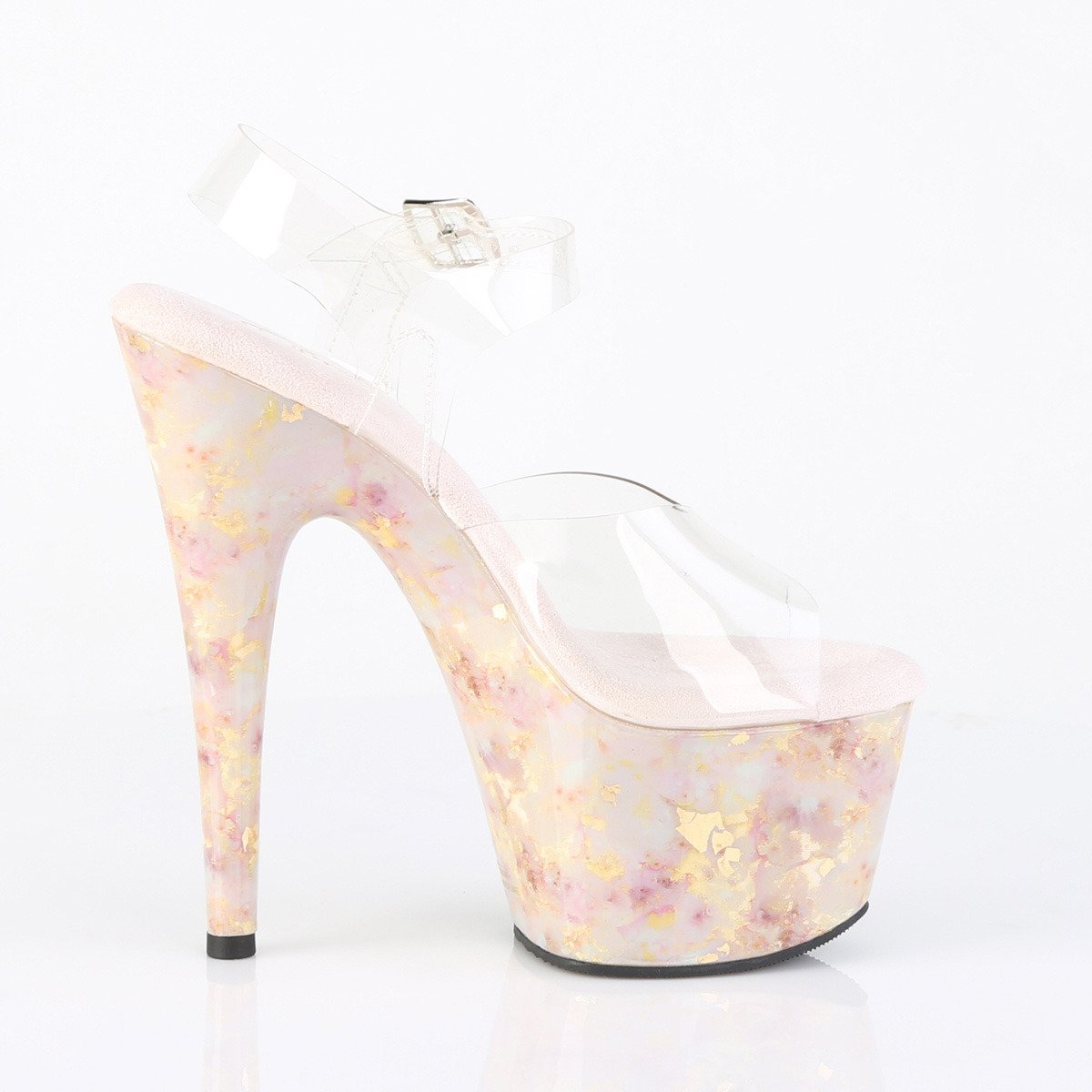 Pleaser Adore-708MB C/BH-G - Priehľadné sandále na vysokej platforme