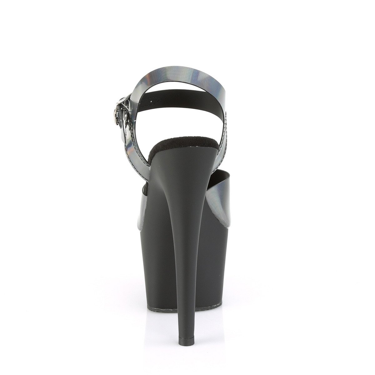 Pleaser Adore-708N-DT PWHGTPU/B - Strieborné sandále na vysokej platforme