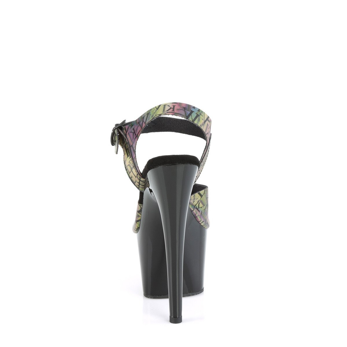 Pleaser Adore-708N-LTP GRN-PP/B - Viacfarebné sandále na vysokej platforme