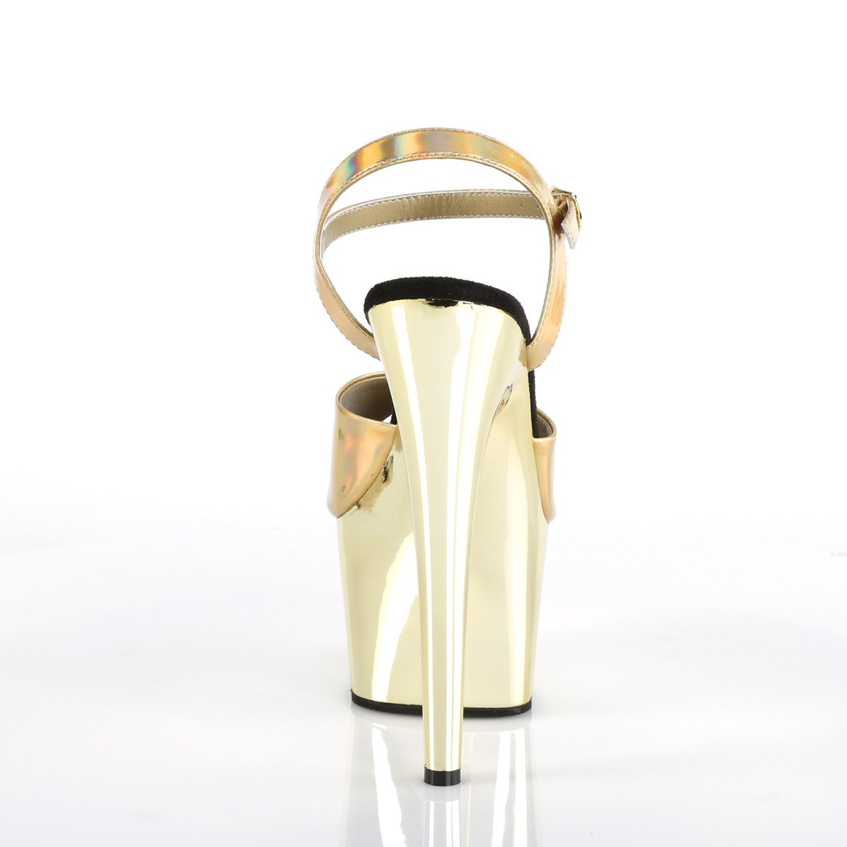 Pleaser Adore-709HGCH GHG/GCH - Lesklé zlaté sandále na vysokej platforme