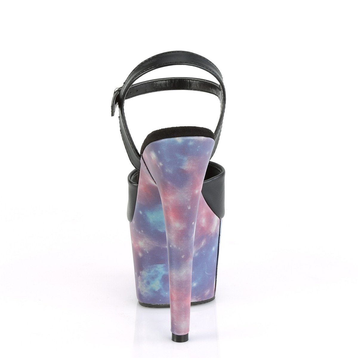 Pleaser Adore-709REFL BPU/PP-BL - Čierne sandále na vysokej platforme