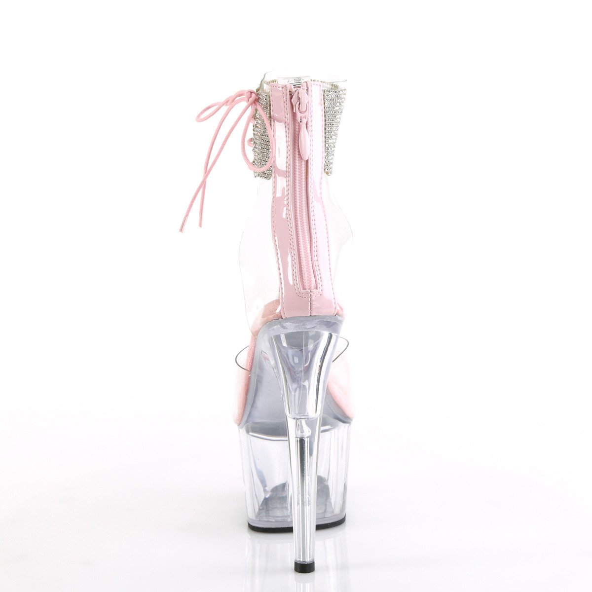 Pleaser Adore-724RS C-BP/C - Ružové topánky s remienkom cez kotník na vysokej platforme