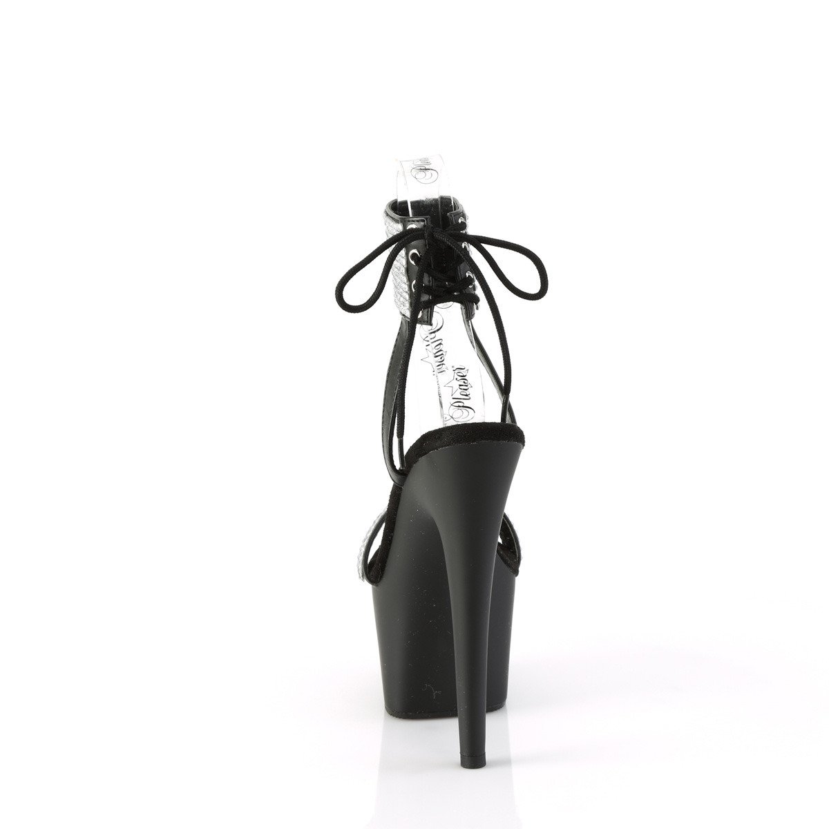 Pleaser Adore-770 BPU-RS/M - Čierne topánky s remienkom cez kotník na vysokej platforme