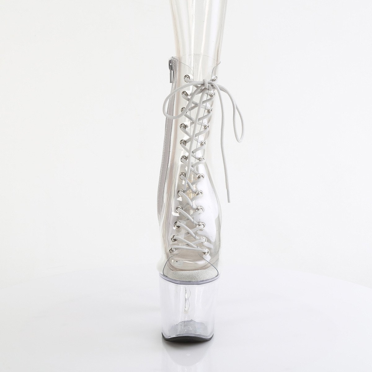 Pleaser Bliss-1016C C/M - Priehľadné čižmy s otvorenou špičkou na vysokej platforme