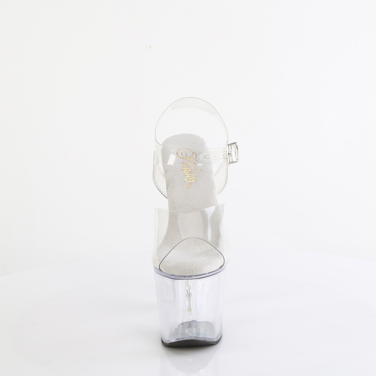 Pleaser Bliss-708 C/M - Priehľadné sandále na vysokej platforme