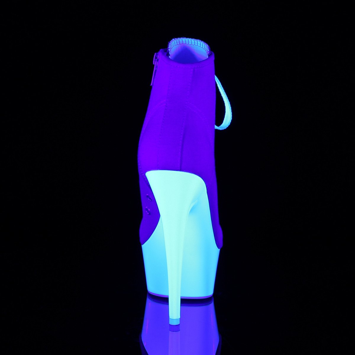 Pleaser Delight-600SK-02 PNCA/NW - Ružové kotníkové čižmy na platforme s vysokými podpätkami