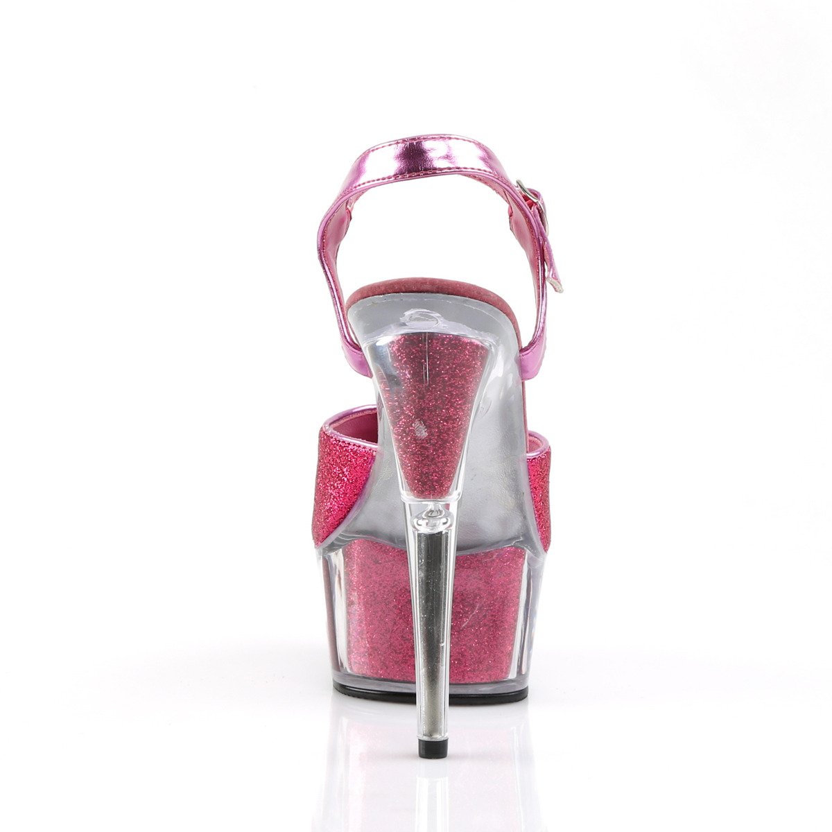 Pleaser Delight-609-5G HP/M - Ružové sandále na platforme s vysokými podpätkami