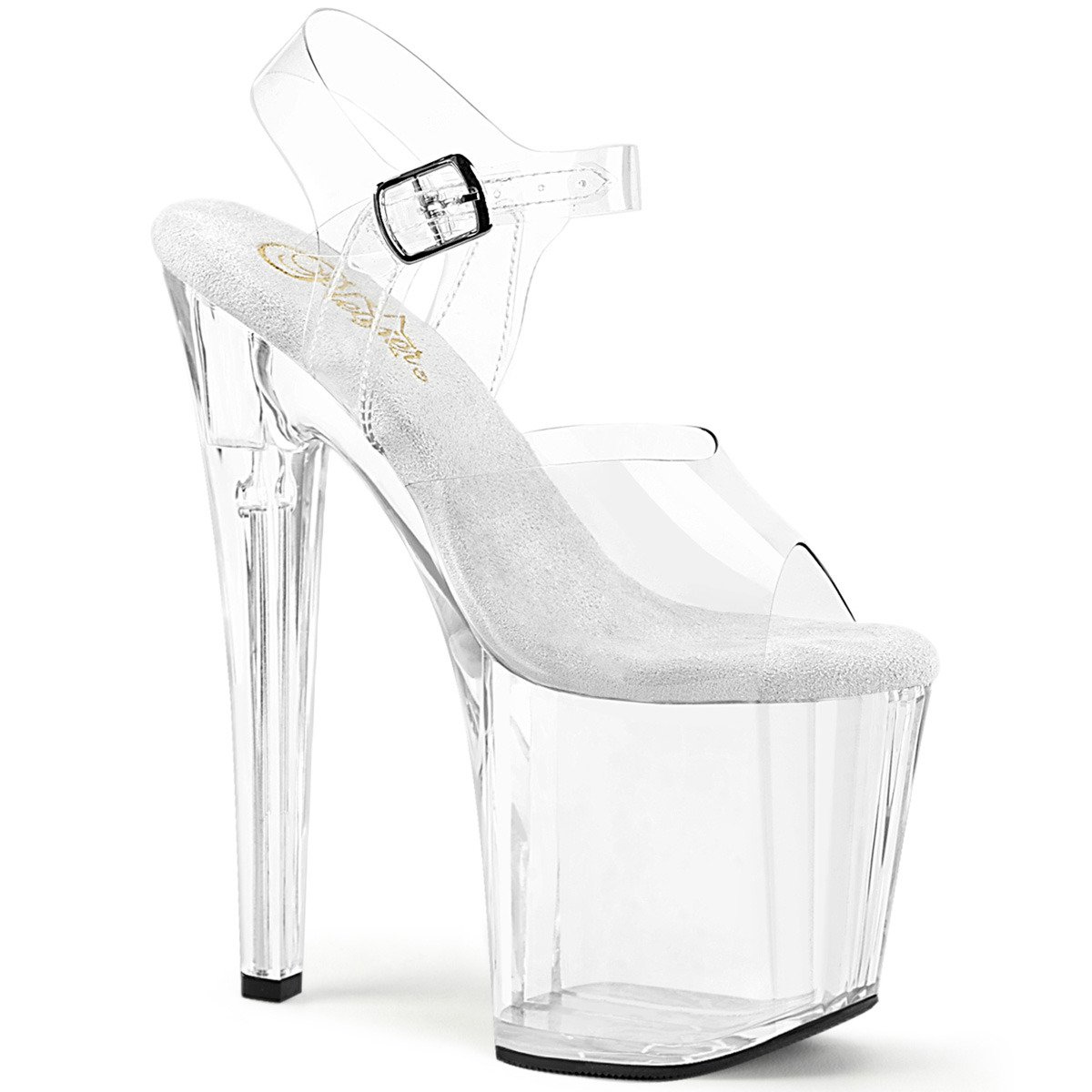 Pleaser Enchant-708 C/M - Priehľadné sandále na vysokej platforme