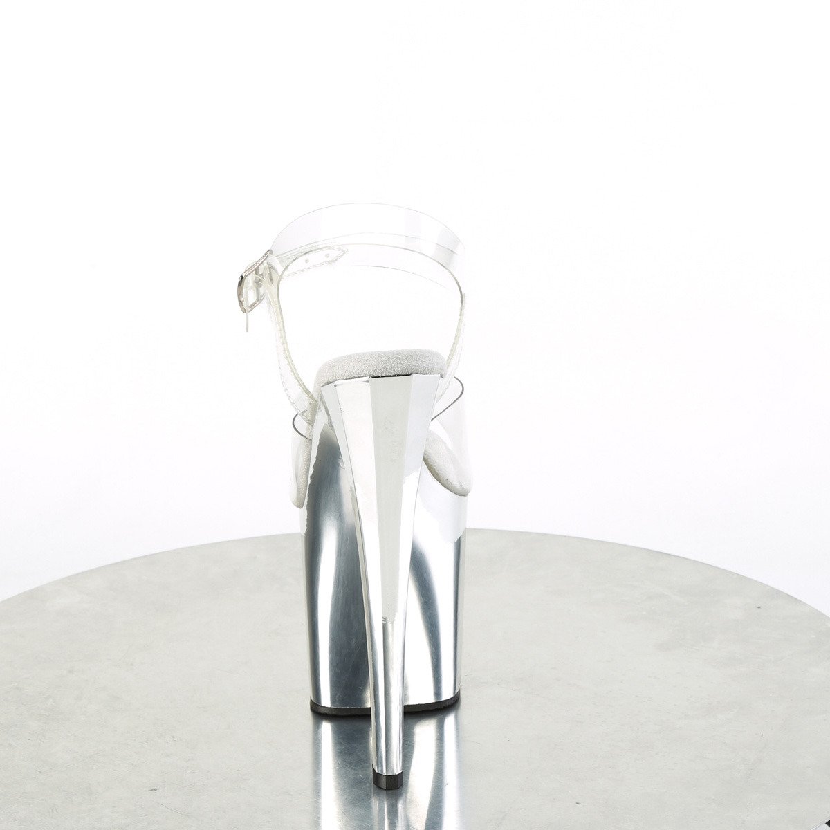 Pleaser Enchant-708 C/SCH - Priehľadné sandále na vysokej platforme