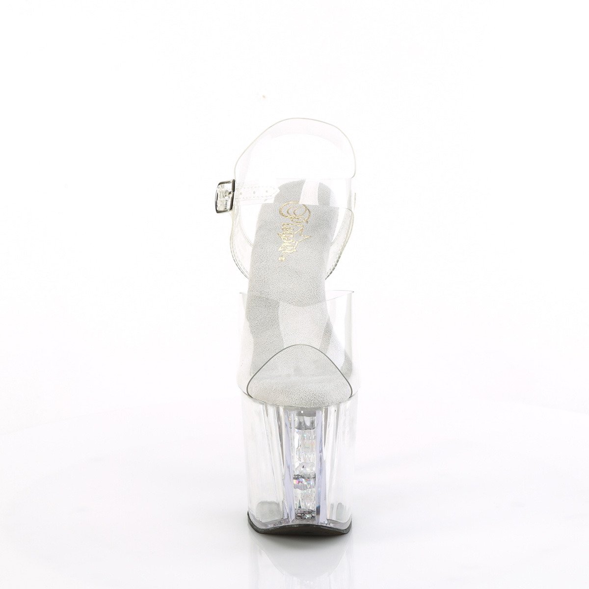 Pleaser Enchant-708AQUA-02 C/C-S - Priehľadné sandále na vysokej platforme