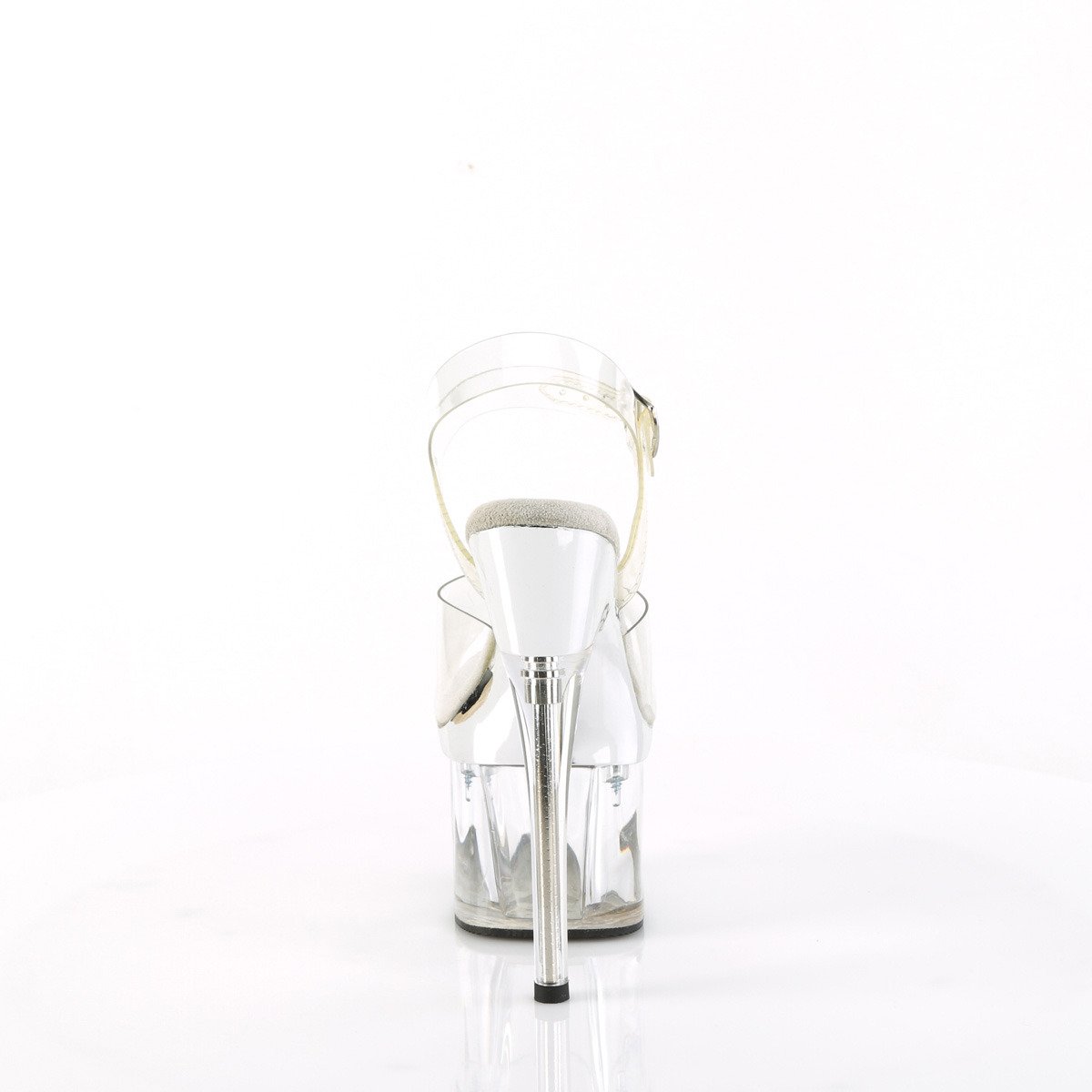 Pleaser Esteem-708 C/SCH-C - Priehľadné sandále na vysokej platforme