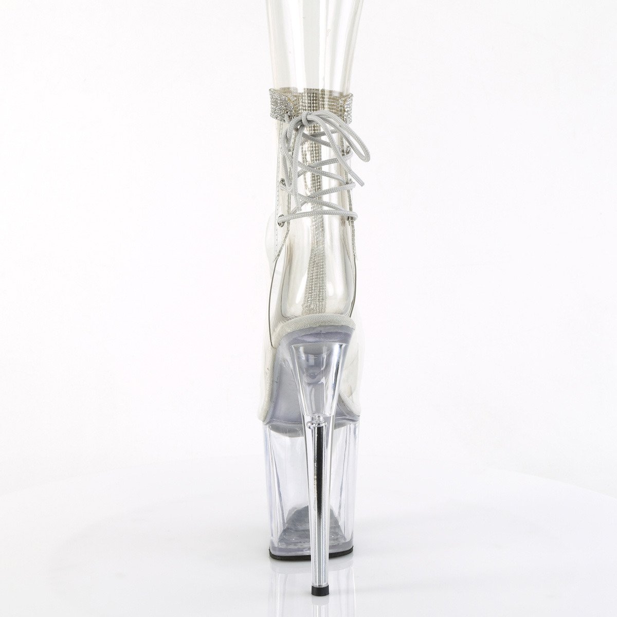 Pleaser Flamingo-1018C-2RS C-RS/C - Priehľadné čižmy s otvorenou špičkou na vysokej platforme