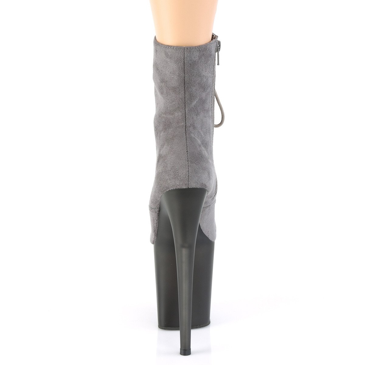 Pleaser Flamingo-1020FST GYFS/GY - Šedé kotníkové čižmy na vysokej platforme