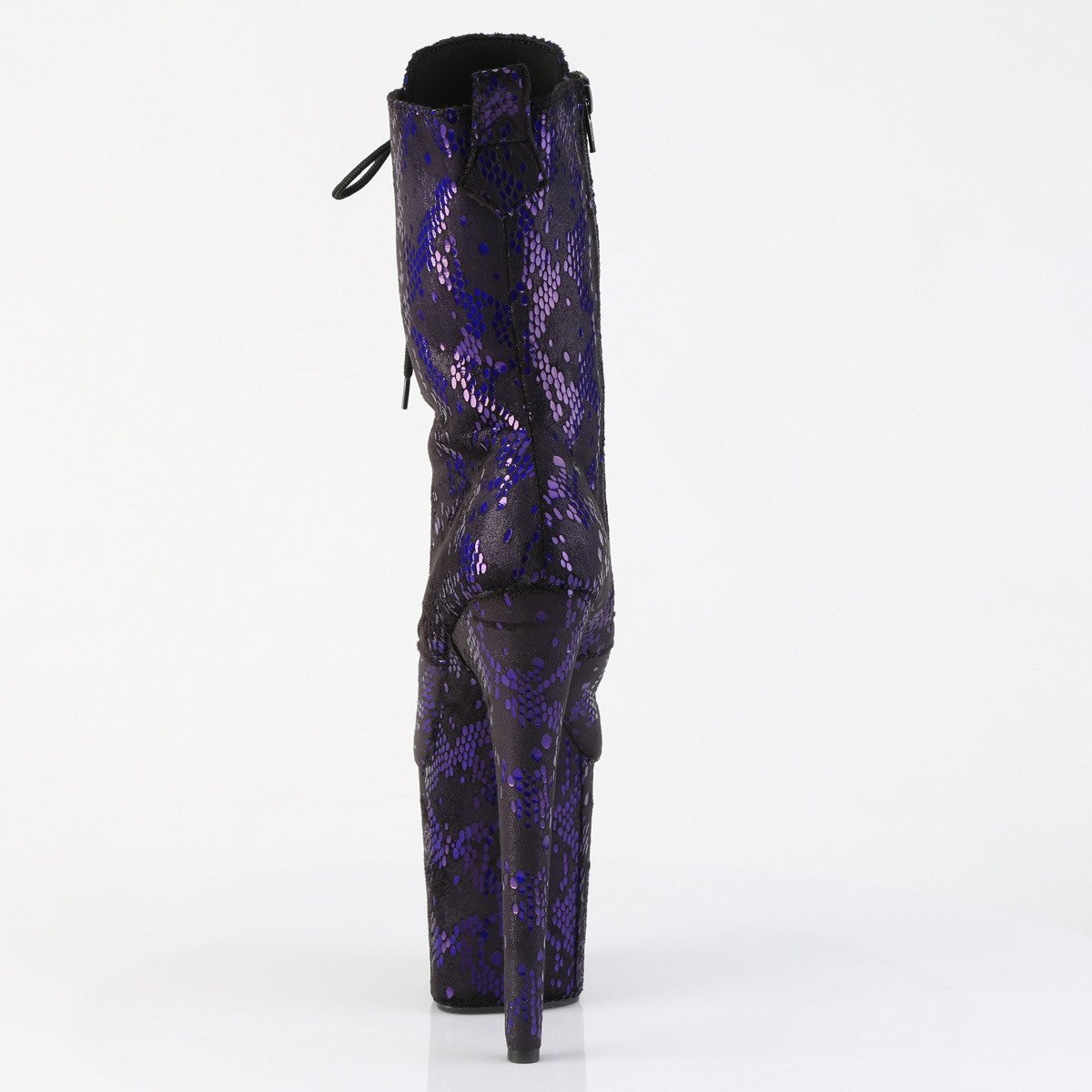 Pleaser Flamingo-1040SPF BLMFA/M - Fialové kotníkové čižmy na vysokej platforme