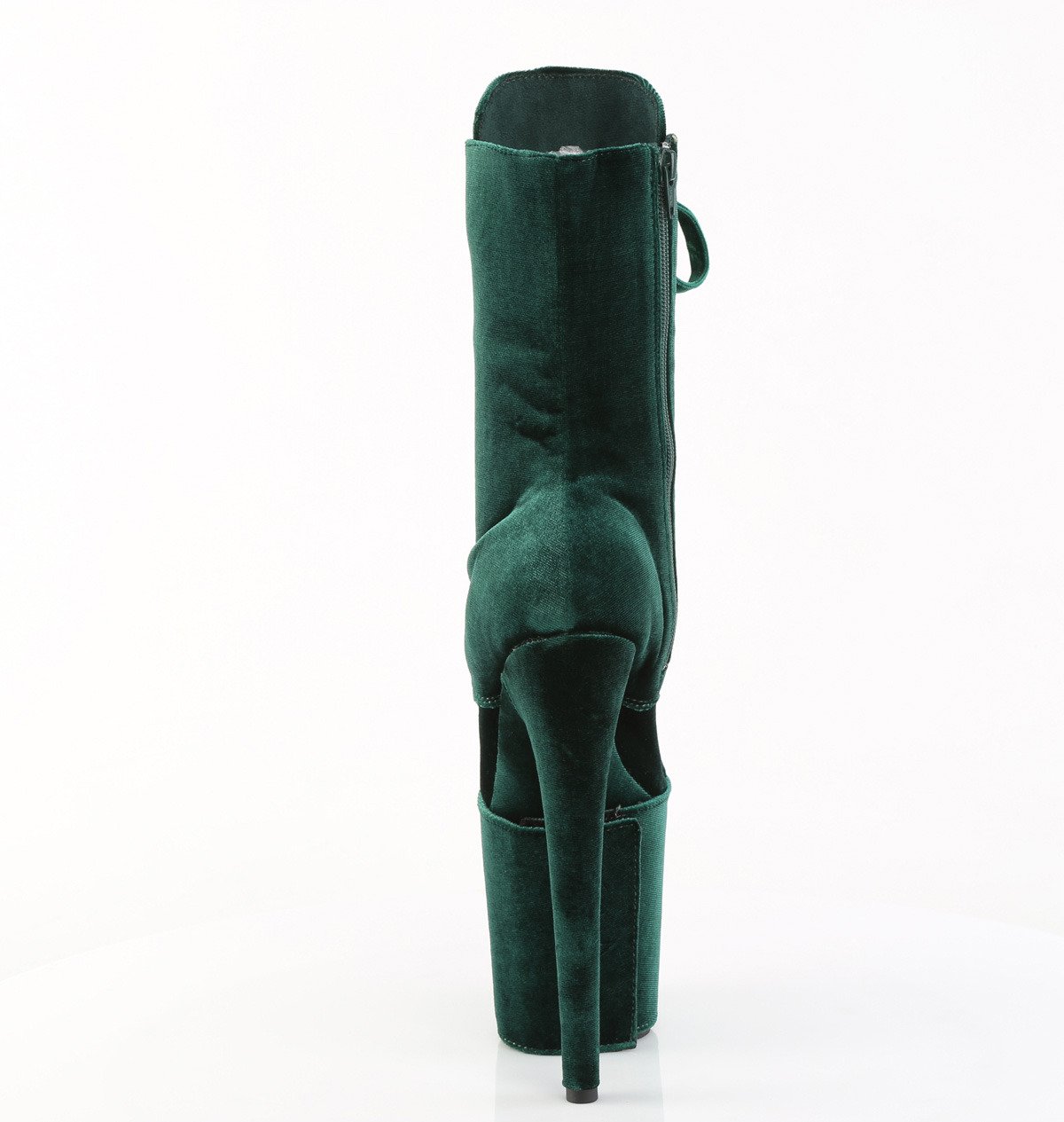 Pleaser Flamingo-1045VEL EMGN/M - Zelené kotníkové čižmy na vysokej platforme