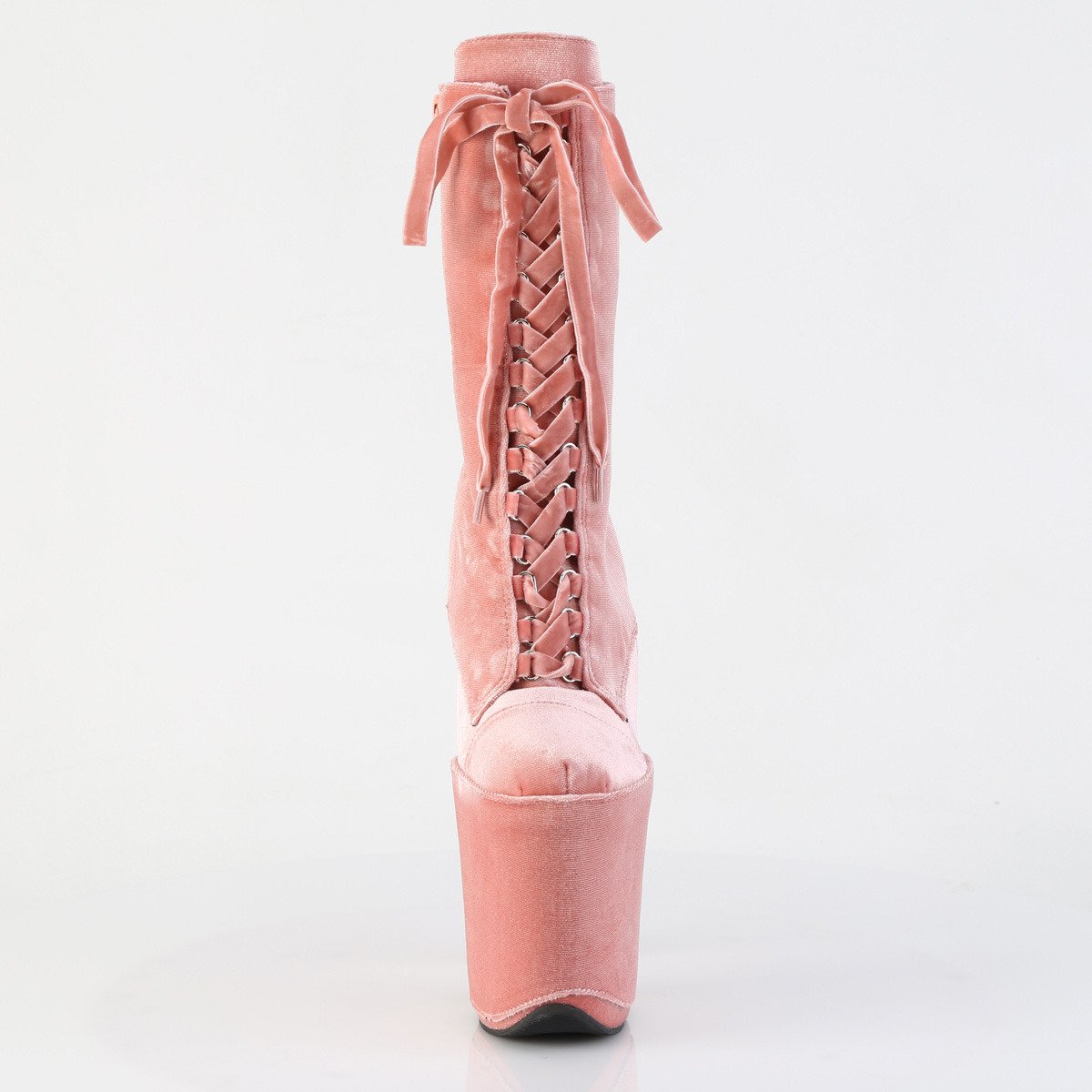 Pleaser Flamingo-1045VEL DTPN/M - Ružové kotníkové čižmy na vysokej platforme