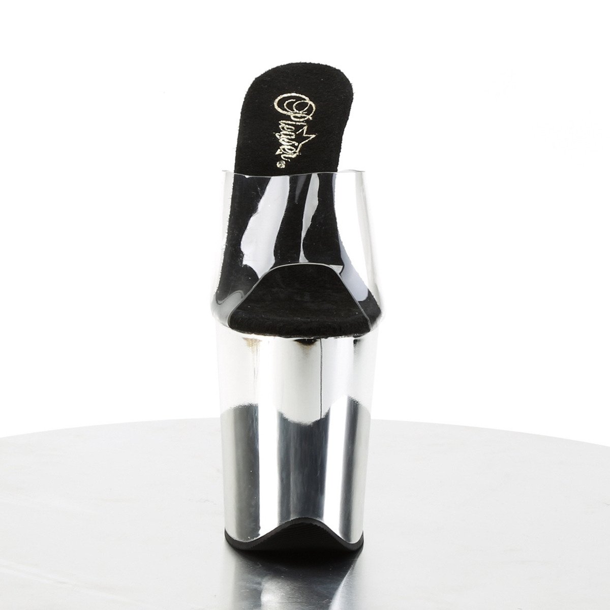 Pleaser Flamingo-801 C/SCH - Priehľadné sandále na vysokej platforme