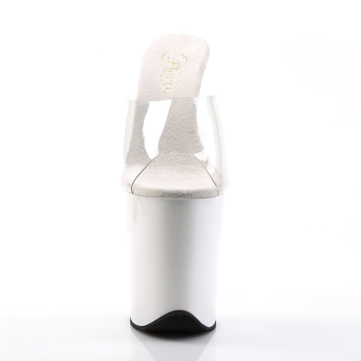 Pleaser Flamingo-801 C/W - Priehľadné sandále na vysokej platforme