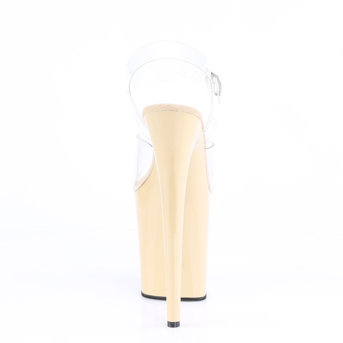 Pleaser Flamingo-808 C/CR - Priehľadné sandále na vysokej platforme