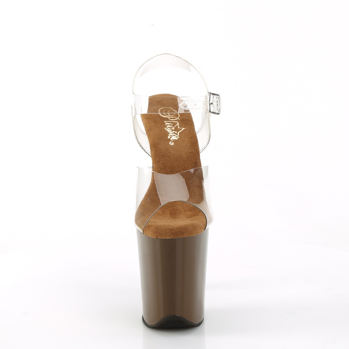 Pleaser Flamingo-808 C/MOC - Priehľadné sandále na vysokej platforme