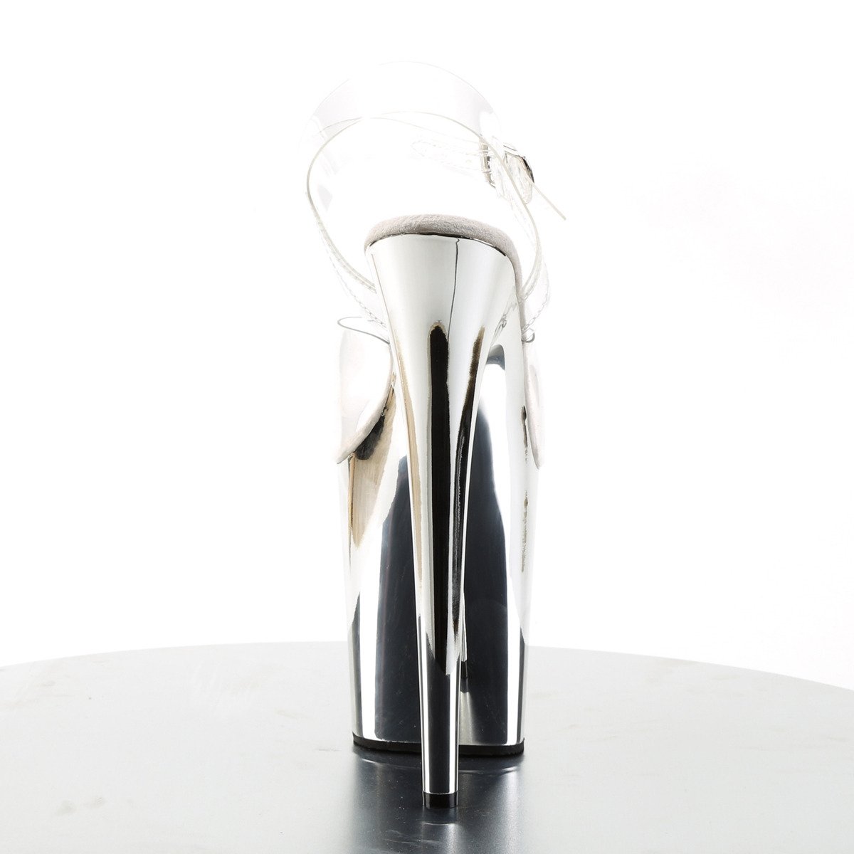 Pleaser Flamingo-808 C/SCH - Priehľadné sandále na vysokej platforme