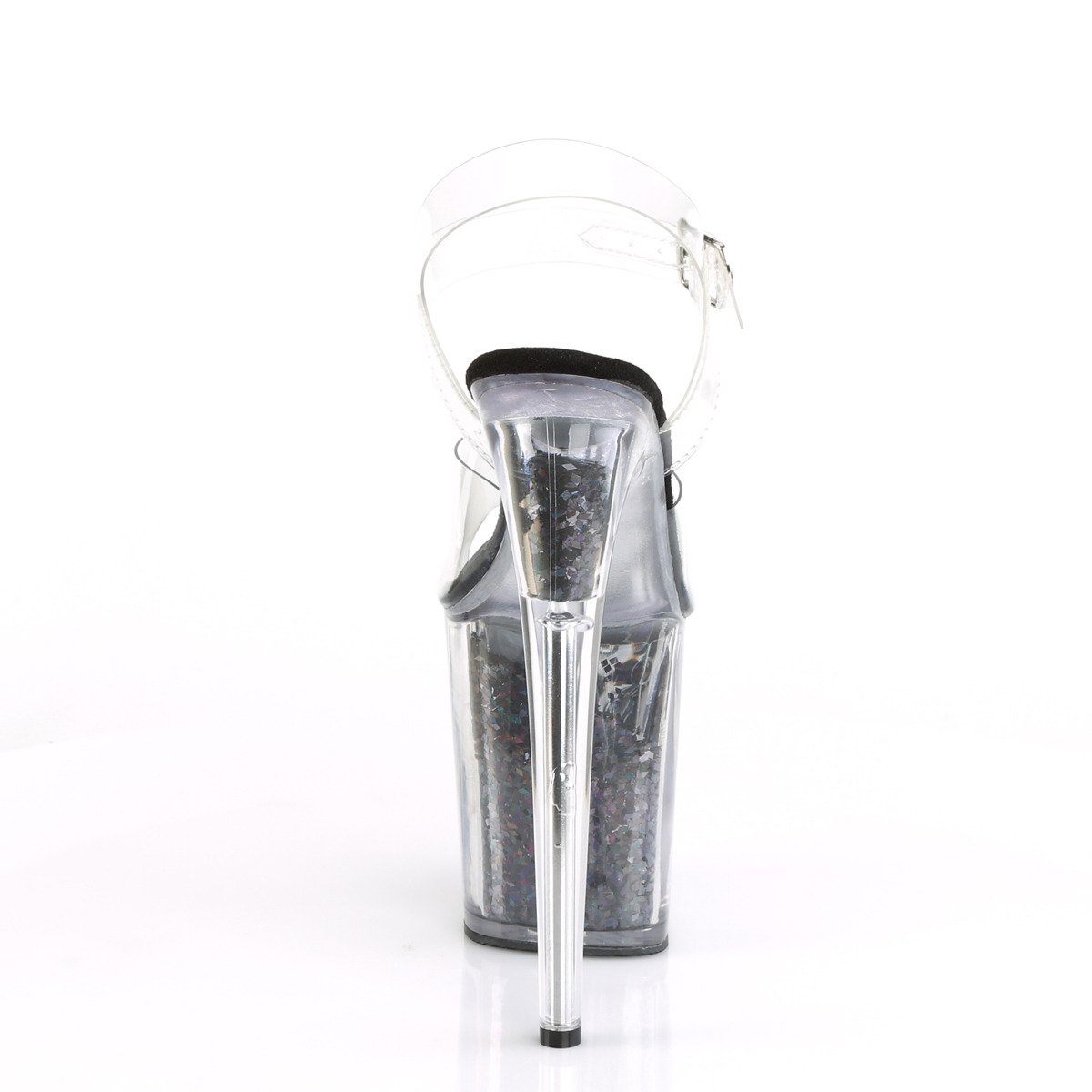 Pleaser Flamingo-808GF C/BMCG - Priehľadné sandále na vysokej platforme