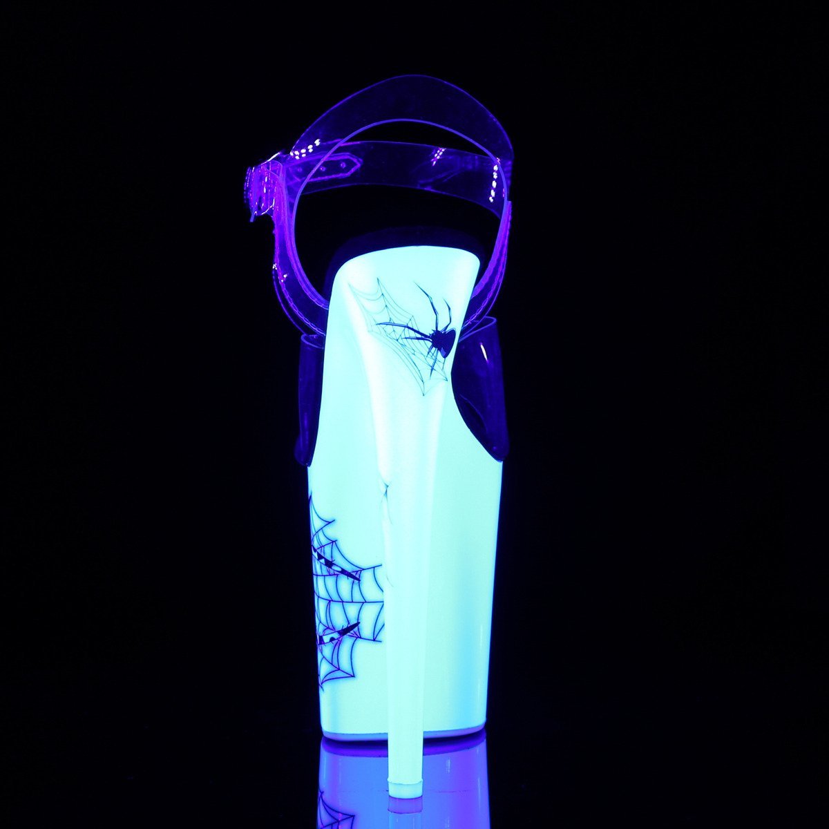 Pleaser Flamingo-808SW C/NW - Priehľadné sandále na vysokej platforme