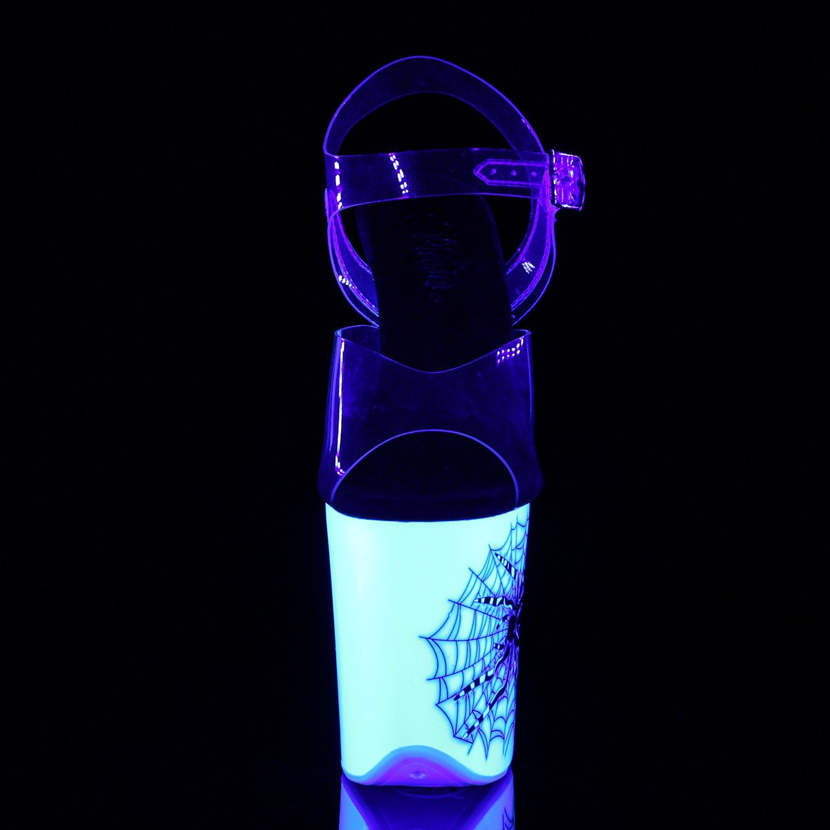 Pleaser Flamingo-808SW C/NW - Priehľadné sandále na vysokej platforme