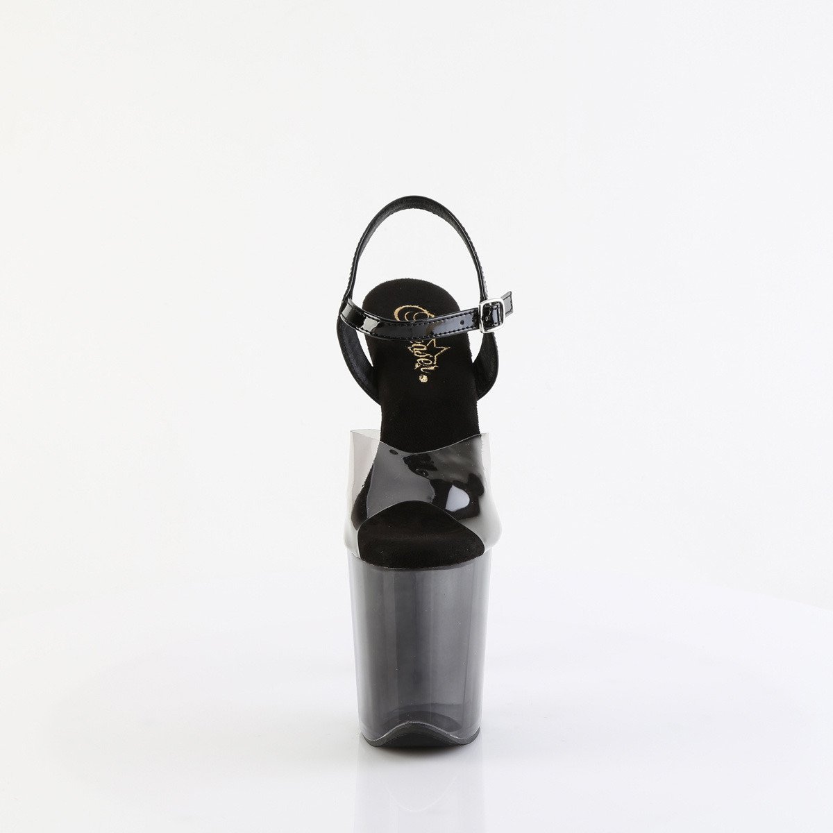 Pleaser Flamingo-808T-1 SK-B/B-C - Priehľadné sandále na vysokej platforme