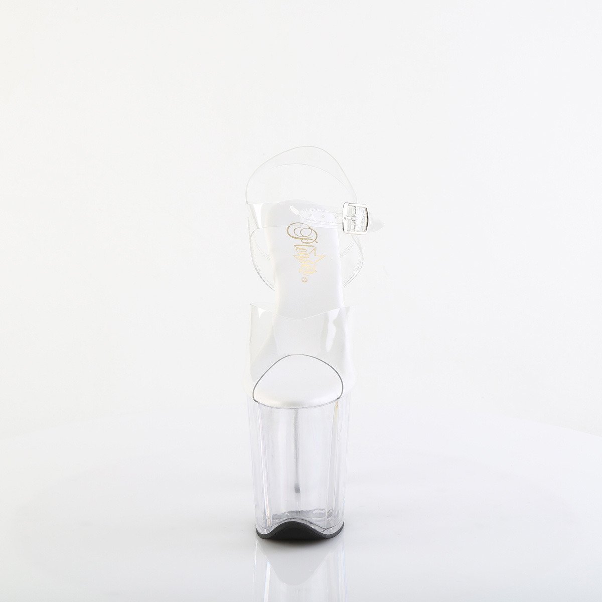 Pleaser Flamingo-808VL C/M - Priehľadné sandále na vysokej platforme