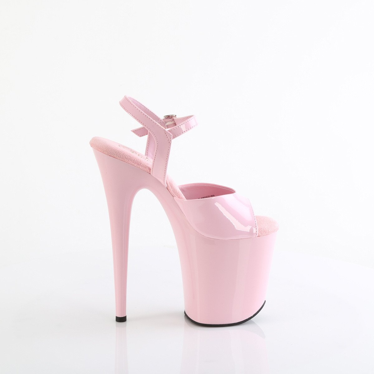 Pleaser Flamingo-809 BP/M - Lesklé ružové sandále na vysokej platforme