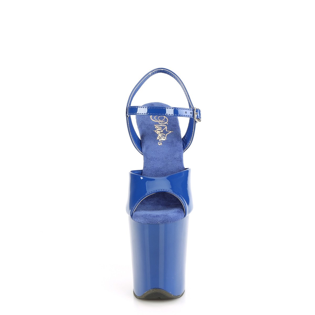 Pleaser Flamingo-809 RYBL/M - Lesklé modré sandále na vysokej platforme
