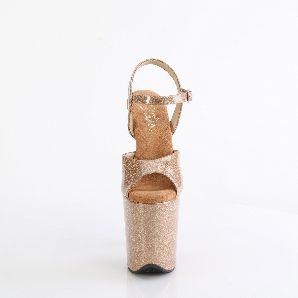 Pleaser Flamingo-809GP GG/M - Lesklé zlaté sandále na vysokej platforme