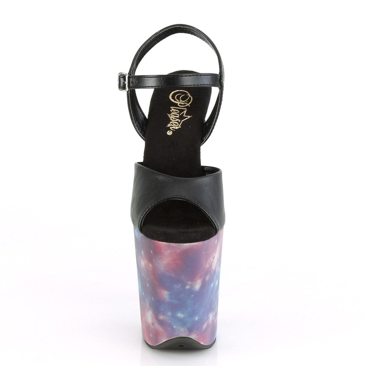 Pleaser Flamingo-809REFL BPU/PPBL - Čierne sandále na vysokej platforme