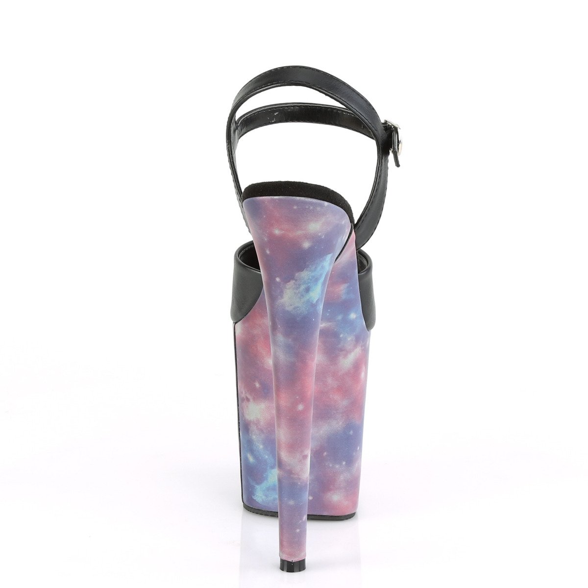 Pleaser Flamingo-809REFL BPU/PPBL - Čierne sandále na vysokej platforme