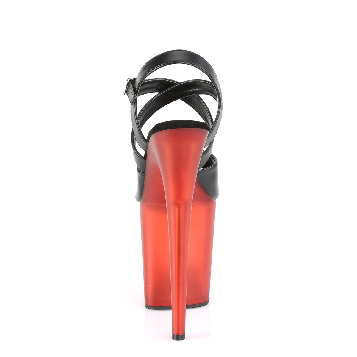 Pleaser Flamingo-822T BPU/R - Čierne sandále na vysokej platforme