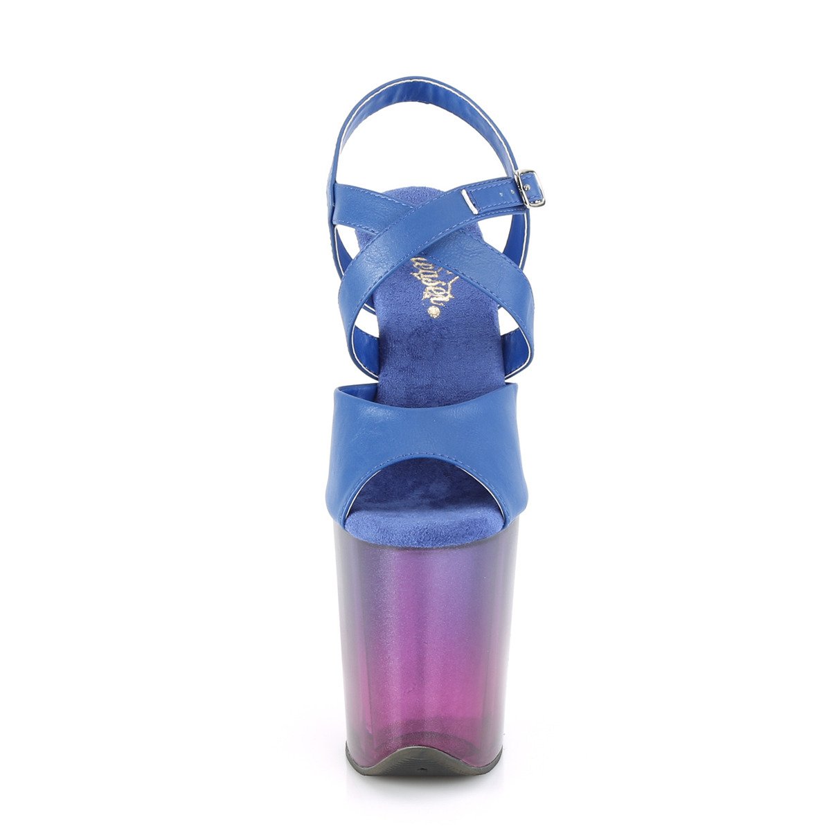 Pleaser Flamingo-822T BLPU/BLU-PP - Modré sandále na vysokej platforme