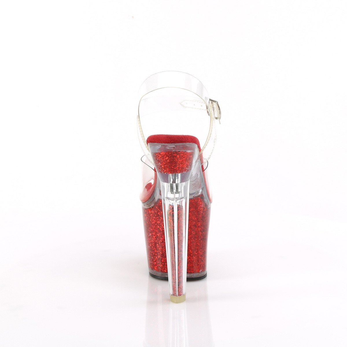 Pleaser Lovesick-708SG C/RG - Priehľadné sandále na vysokej platforme