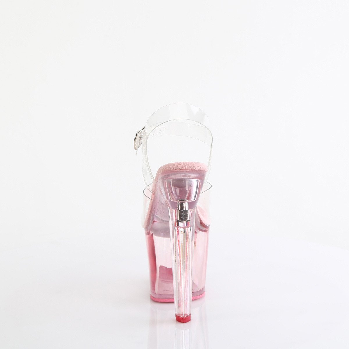 Pleaser Lovesick-708T C/BP - Priehľadné sandále na vysokej platforme